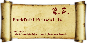 Markfeld Priszcilla névjegykártya